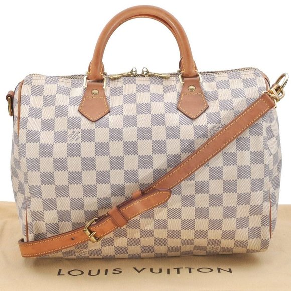 Damier Azur Speedy Bandouliere 30 Hand Bag - Picture 1 of 10